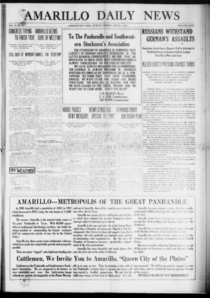Amarillo Daily News (Amarillo, Tex.), Vol. 6, No. 104, Ed. 1 Thursday, March 4, 1915