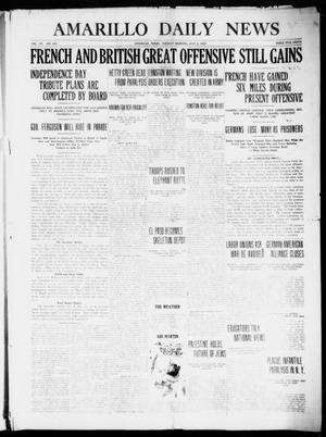 Amarillo Daily News (Amarillo, Tex.), Vol. 7, No. 208, Ed. 1 Tuesday, July 4, 1916