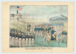 "Capitulation of Vera Cruz:  The Mexican Soldiers Marching Out and Surrendering their Arms to General Scott, March 29, 1847."