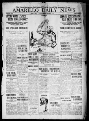 Primary view of object titled 'Amarillo Daily News (Amarillo, Tex.), Vol. 8, No. 213, Ed. 1 Saturday, November 3, 1917'.