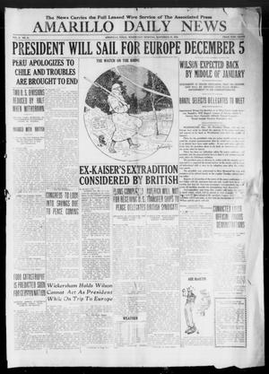 Amarillo Daily News (Amarillo, Tex.), Vol. 10, No. 21, Ed. 1 Wednesday, November 27, 1918