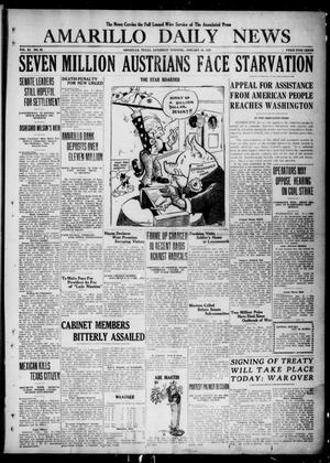 Amarillo Daily News (Amarillo, Tex.), Vol. 11, No. 59, Ed. 1 Saturday, January 10, 1920