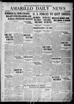 Amarillo Daily News (Amarillo, Tex.), Vol. 11, No. 61, Ed. 1 Tuesday, January 13, 1920