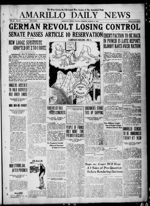 Amarillo Daily News (Amarillo, Tex.), Vol. 11, No. 115, Ed. 1 Tuesday, March 16, 1920