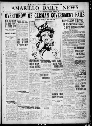 Amarillo Daily News (Amarillo, Tex.), Vol. 11, No. 116, Ed. 1 Wednesday, March 17, 1920