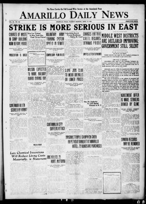 Amarillo Daily News (Amarillo, Tex.), Vol. 11, No. 139, Ed. 1 Tuesday, April 13, 1920