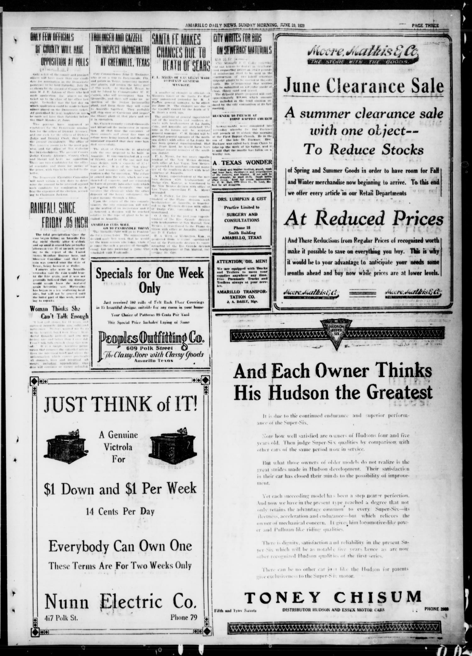 Amarillo Daily News (Amarillo, Tex.), Vol. 11, No. 198, Ed. 1 Sunday, June 20, 1920
                                                
                                                    [Sequence #]: 3 of 14
                                                