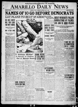 Amarillo Daily News (Amarillo, Tex.), Vol. 11, No. 207, Ed. 1 Thursday, July 1, 1920