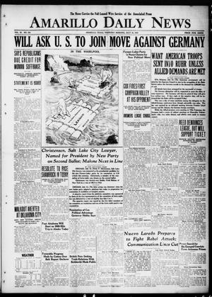 Amarillo Daily News (Amarillo, Tex.), Vol. 11, No. 219, Ed. 1 Thursday, July 15, 1920