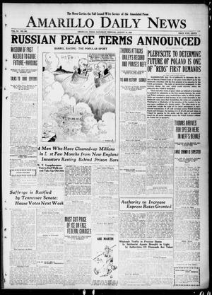 Amarillo Daily News (Amarillo, Tex.), Vol. 11, No. 245, Ed. 1 Saturday, August 14, 1920