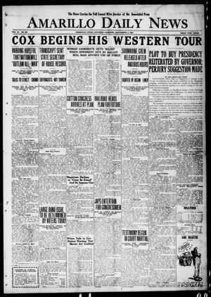 Amarillo Daily News (Amarillo, Tex.), Vol. 11, No. 263, Ed. 1 Saturday, September 4, 1920