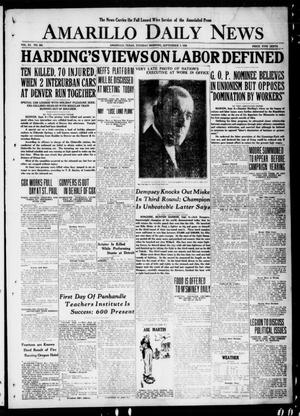 Amarillo Daily News (Amarillo, Tex.), Vol. 11, No. 265, Ed. 1 Tuesday, September 7, 1920