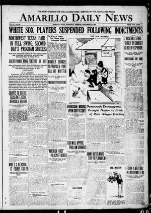 Amarillo Daily News (Amarillo, Tex.), Vol. 11, No. 284, Ed. 1 Wednesday, September 29, 1920