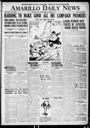 Amarillo Daily News (Amarillo, Tex.), Vol. 11, No. 316, Ed. 1 Saturday, November 6, 1920