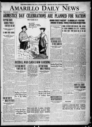 Amarillo Daily News (Amarillo, Tex.), Vol. 11, No. 320, Ed. 1 Thursday, November 11, 1920