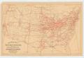 Map: "Railroad map of the United States, showing the through lines of comm…