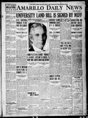 Amarillo Daily News (Amarillo, Tex.), Vol. 12, No. 25, Ed. 1 Wednesday, February 2, 1921