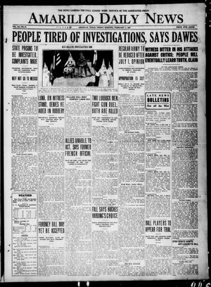 Amarillo Daily News (Amarillo, Tex.), Vol. 12, No. 27, Ed. 1 Friday, February 4, 1921