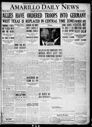 Amarillo Daily News (Amarillo, Tex.), Vol. 12, No. 53, Ed. 1 Tuesday, March 8, 1921