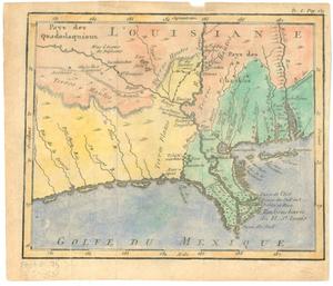 Untitled map of Louisiana and the Gulf of Mexico