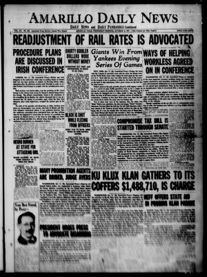 Amarillo Daily News (Amarillo, Tex.), Vol. 12, No. 240, Ed. 1 Wednesday, October 12, 1921