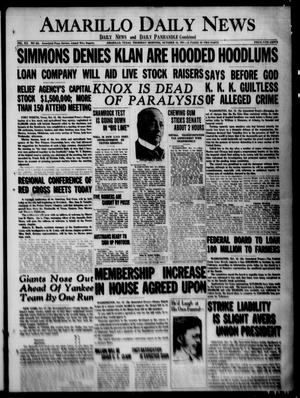 Amarillo Daily News (Amarillo, Tex.), Vol. 12, No. 241, Ed. 1 Thursday, October 13, 1921