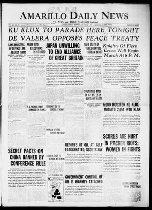Amarillo Daily News (Amarillo, Tex.), Vol. 12, No. 290, Ed. 1 Friday, December 9, 1921