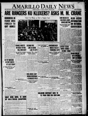 Primary view of object titled 'Amarillo Daily News (Amarillo, Tex.), Vol. 13, No. 95, Ed. 1 Saturday, April 29, 1922'.