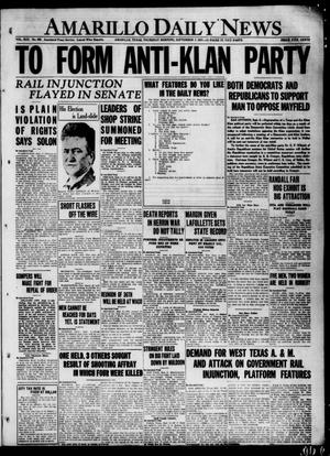 Amarillo Daily News (Amarillo, Tex.), Vol. 13, No. 205, Ed. 1 Thursday, September 7, 1922