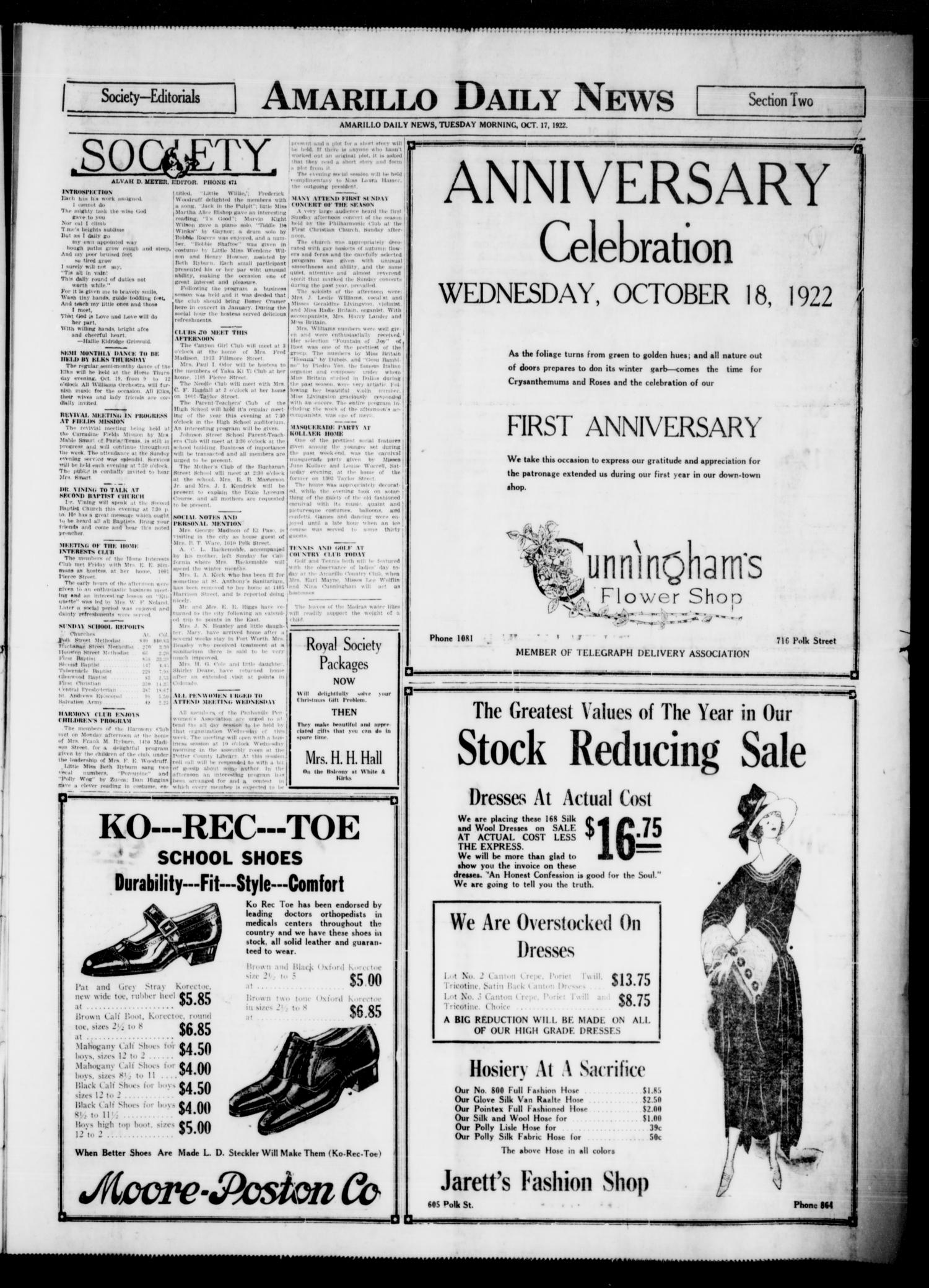 Amarillo Daily News (Amarillo, Tex.), Vol. 13, No. 309, Ed. 1 Tuesday, October 17, 1922
                                                
                                                    [Sequence #]: 3 of 12
                                                