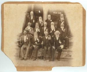 Primary view of object titled 'Photo of Survivors of Battle of San Jacinto'.