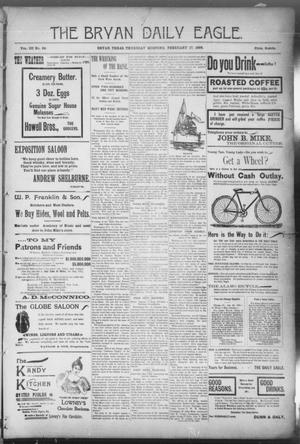 The Bryan Daily Eagle. (Bryan, Tex.), Vol. 3, No. 66, Ed. 1 Thursday, February 17, 1898