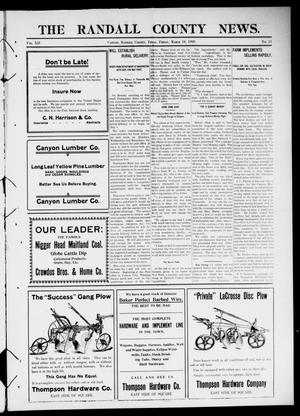 The Randall County News. (Canyon City, Tex.), Vol. 12, No. 51, Ed. 1 Friday, March 19, 1909