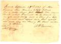 Text: [Bill of Sale to Alexander Simon from W.P. Moore for slave Sarah, 186…