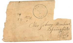[Envelope addressed to Johnson Moorhead of Springfield, CO]