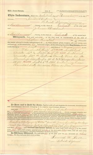[Deed from Samuel W. Love and Patrick Byrnes to Johnson Moorhead]