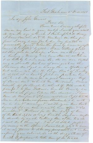 [Letter from Jonathan T. Eubank to Jesse Grimes, December 2, 1858]