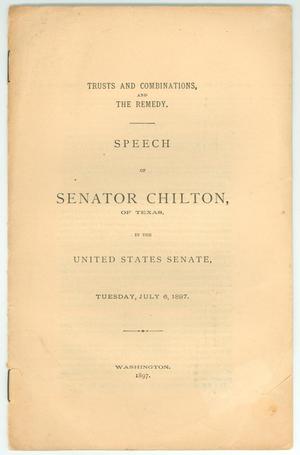 Primary view of object titled '"Speech of Senator Chilton, of Texas, in the United States Senate"'.