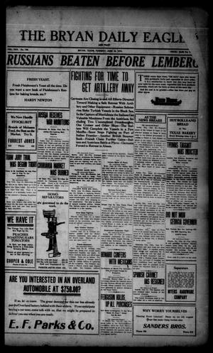 The Bryan Daily Eagle and Pilot (Bryan, Tex.), Vol. 30, No. 148, Ed. 1 Tuesday, June 22, 1915