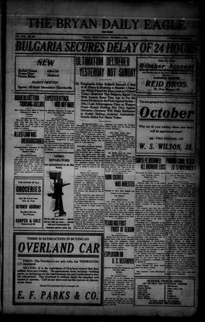 The Bryan Daily Eagle and Pilot (Bryan, Tex.), Vol. 30, No. 240, Ed. 1 Tuesday, October 5, 1915