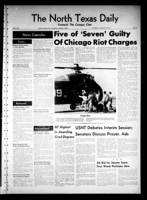 The North Texas Daily (Denton, Tex.), Vol. 53, No. 35, Ed. 1 Thursday, February 19, 1970