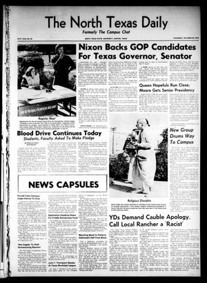 The North Texas Daily (Denton, Tex.), Vol. 54, No. 34, Ed. 1 Thursday, October 29, 1970