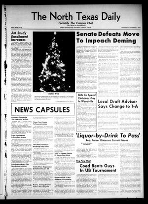 The North Texas Daily (Denton, Tex.), Vol. 54, No. 55, Ed. 1 Wednesday, December 9, 1970