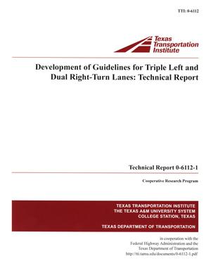Primary view of object titled 'Development of guidelines for triple left and dual right-turn lanes :  technical report'.