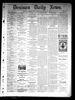 Denison Daily News. (Denison, Tex.), Vol. 6, No. 19, Ed. 1 Friday, March 15, 1878