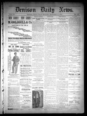 Denison Daily News. (Denison, Tex.), Vol. 6, No. 185, Ed. 1 Friday, September 27, 1878