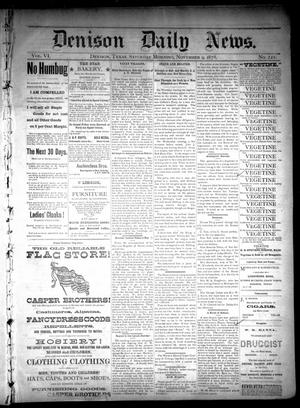 Denison Daily News. (Denison, Tex.), Vol. 6, No. 222, Ed. 1 Saturday, November 9, 1878