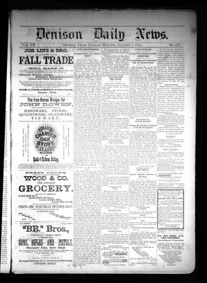 Denison Daily News. (Denison, Tex.), Vol. 7, No. 186, Ed. 1 Tuesday, October 7, 1879