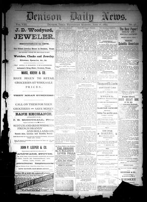 Denison Daily News. (Denison, Tex.), Vol. 8, No. 98, Ed. 1 Wednesday, June 16, 1880