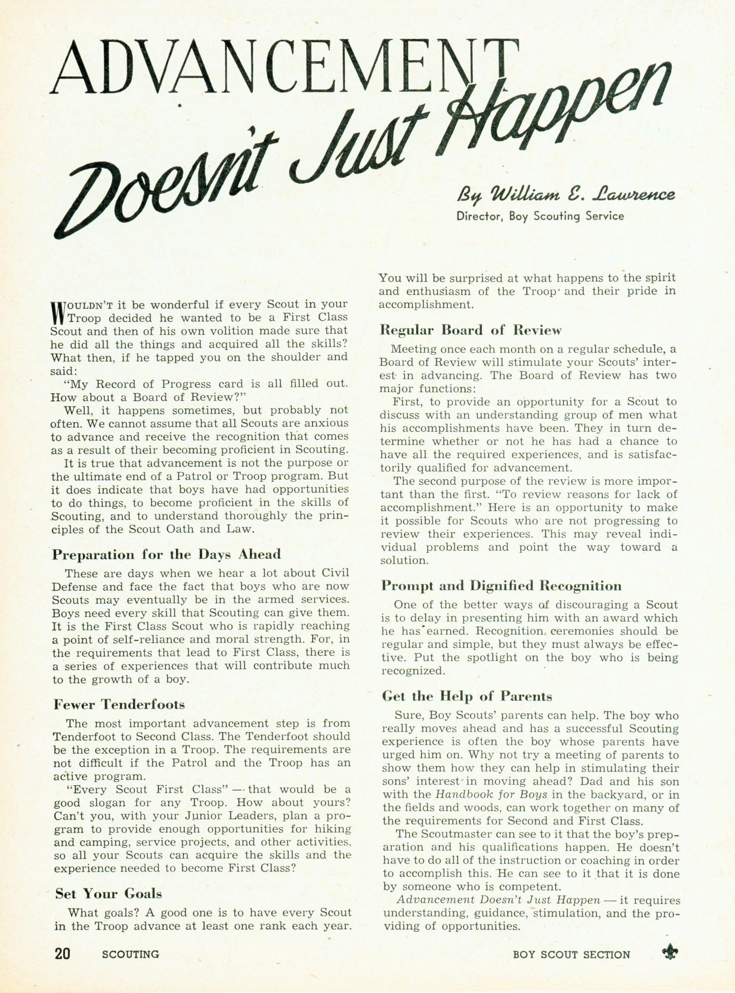 Scouting, Volume 39, Number 5, May 1951
                                                
                                                    20
                                                